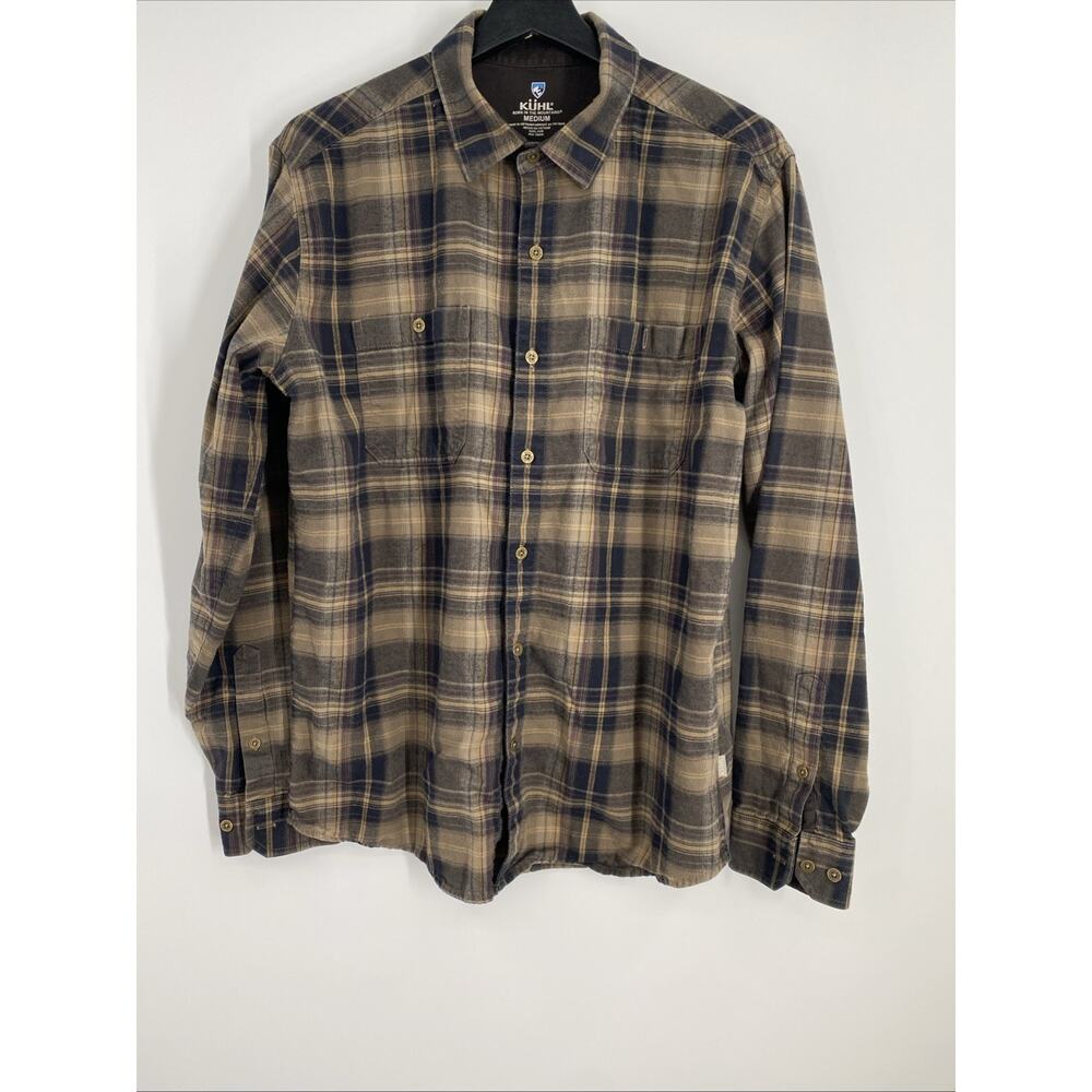 Kuhl Plaid Flannel Shirt Men’s Medium Pockets Casual Outdoor 857